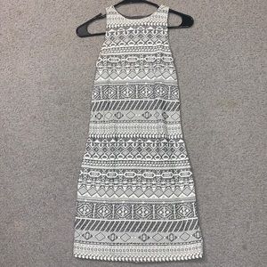 White and gray dress